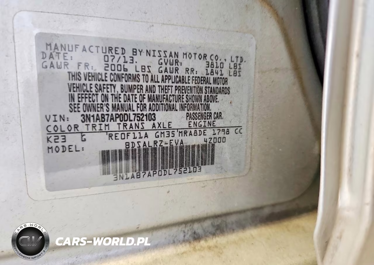 2013 Nissan Sentra S VIN:3N1AB7AP0DL752103 - 12