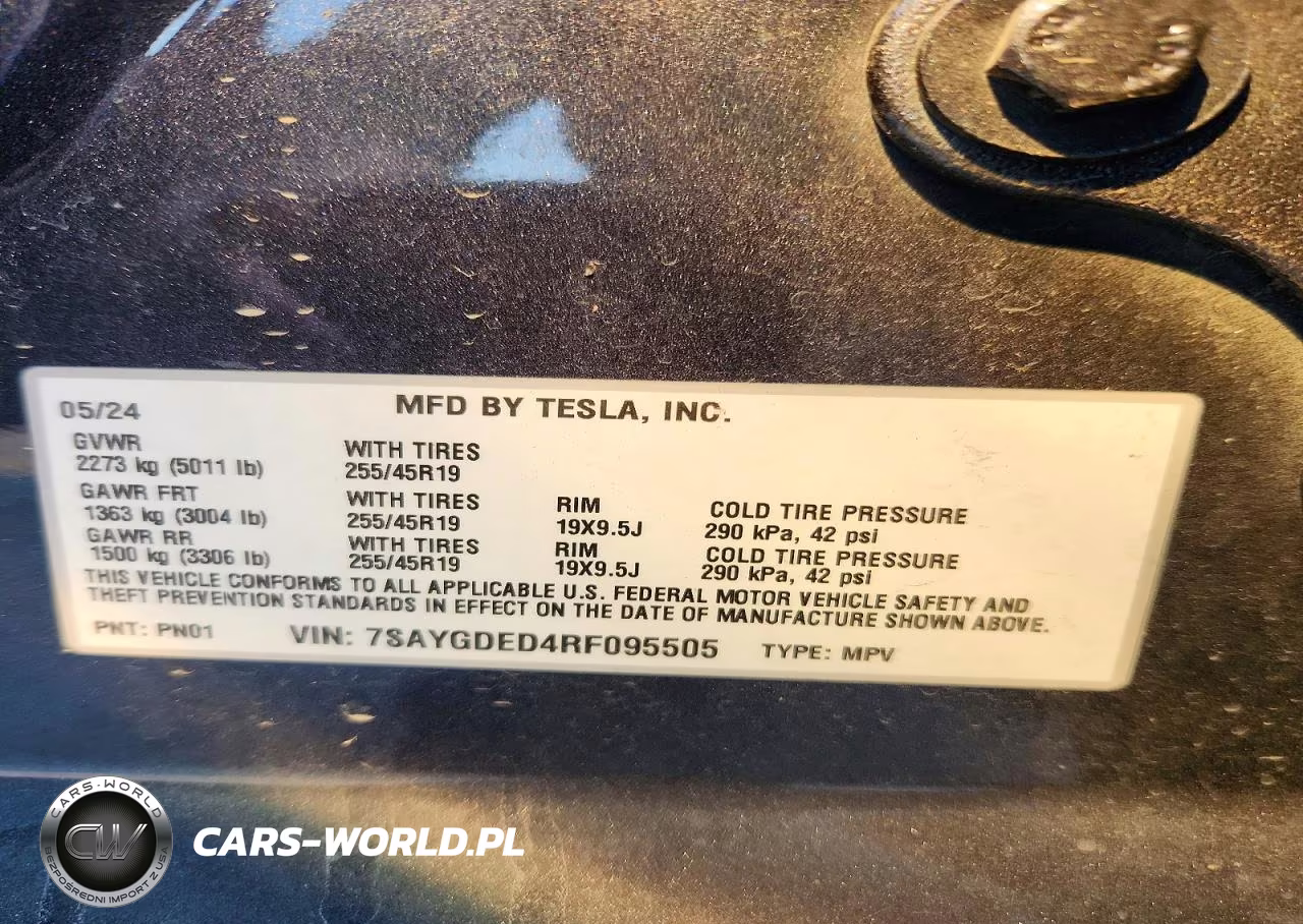 2024 Tesla Model Y VIN:7SAYGDED4RF095505 - 12