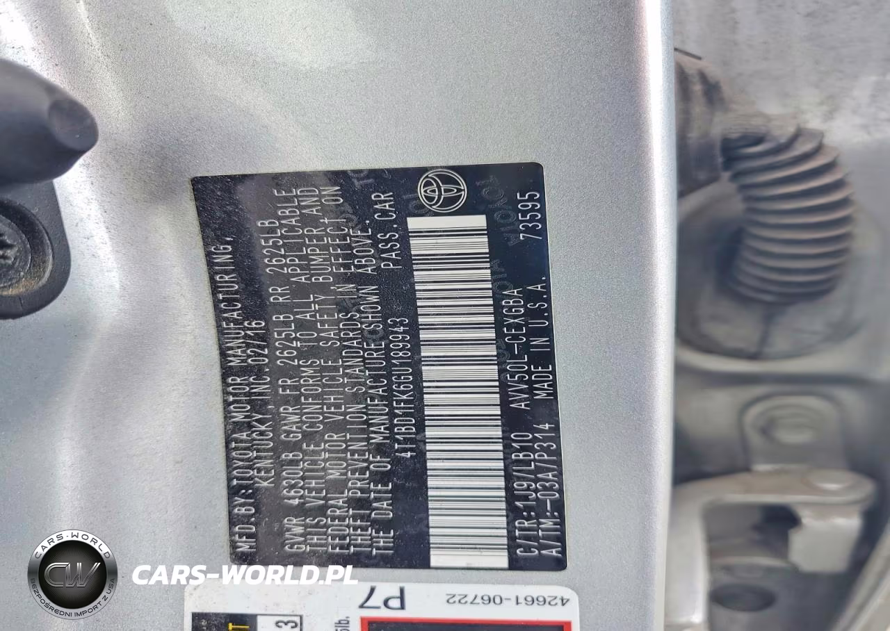2016 Toyota Camry Hybrid Xle VIN:4T1BD1FK6GU189943 - 12