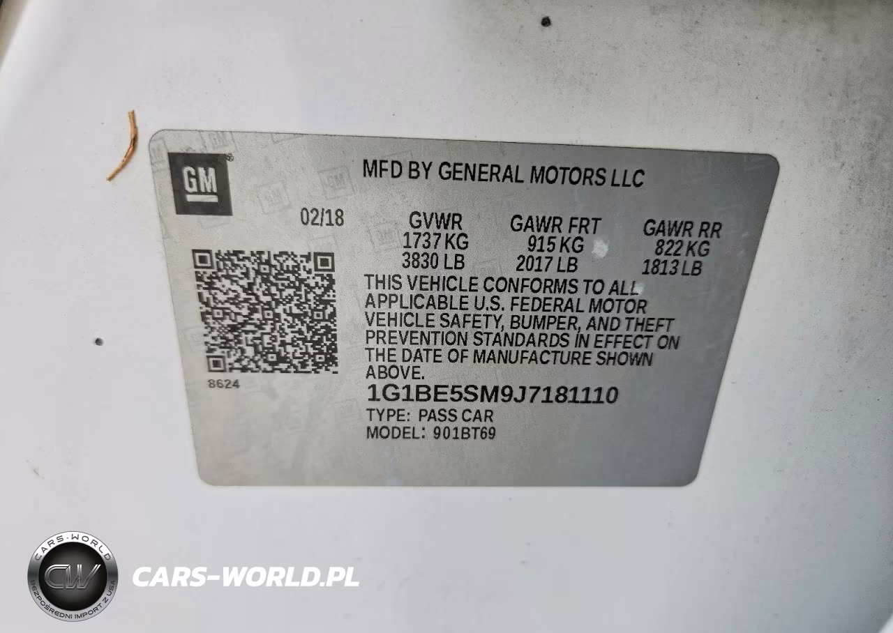2018 Chevrolet Cruze Lt VIN:1G1BE5SM9J7181110 - 13