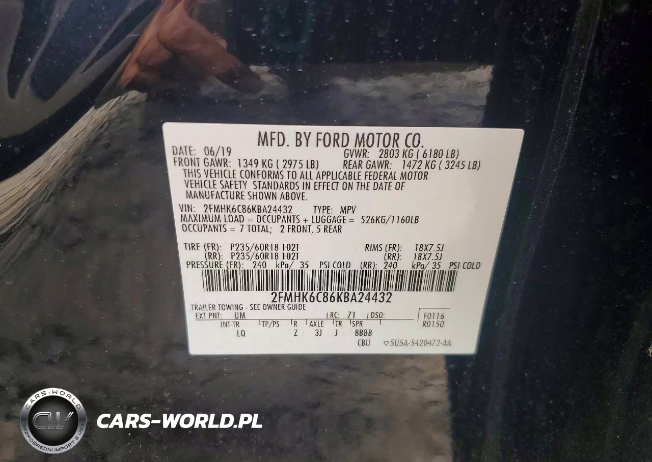 2019 Ford Flex Sel VIN:2FMHK6C86KBA24432 - 13