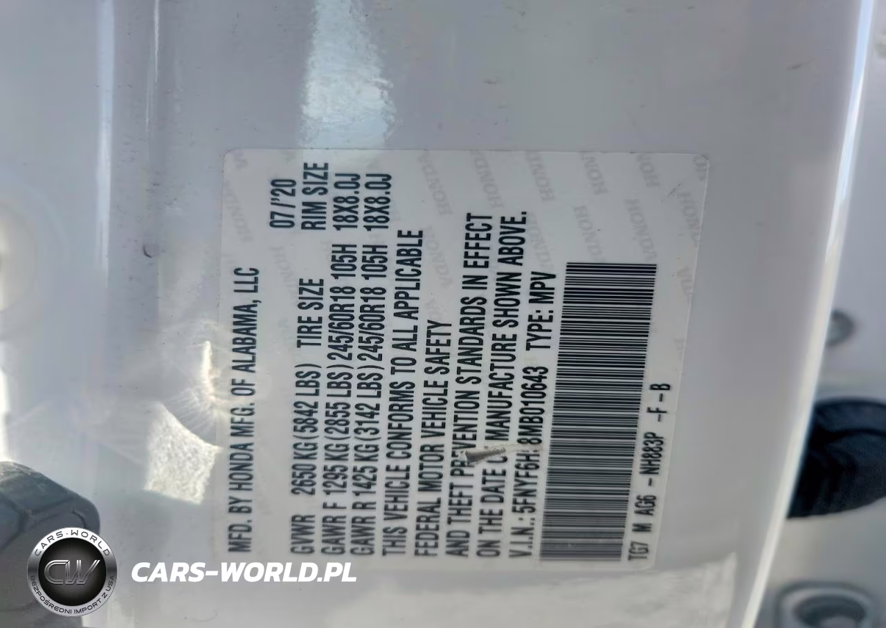 2021 Honda Pilot Exl VIN:5FNYF6H58MB010643 - 14