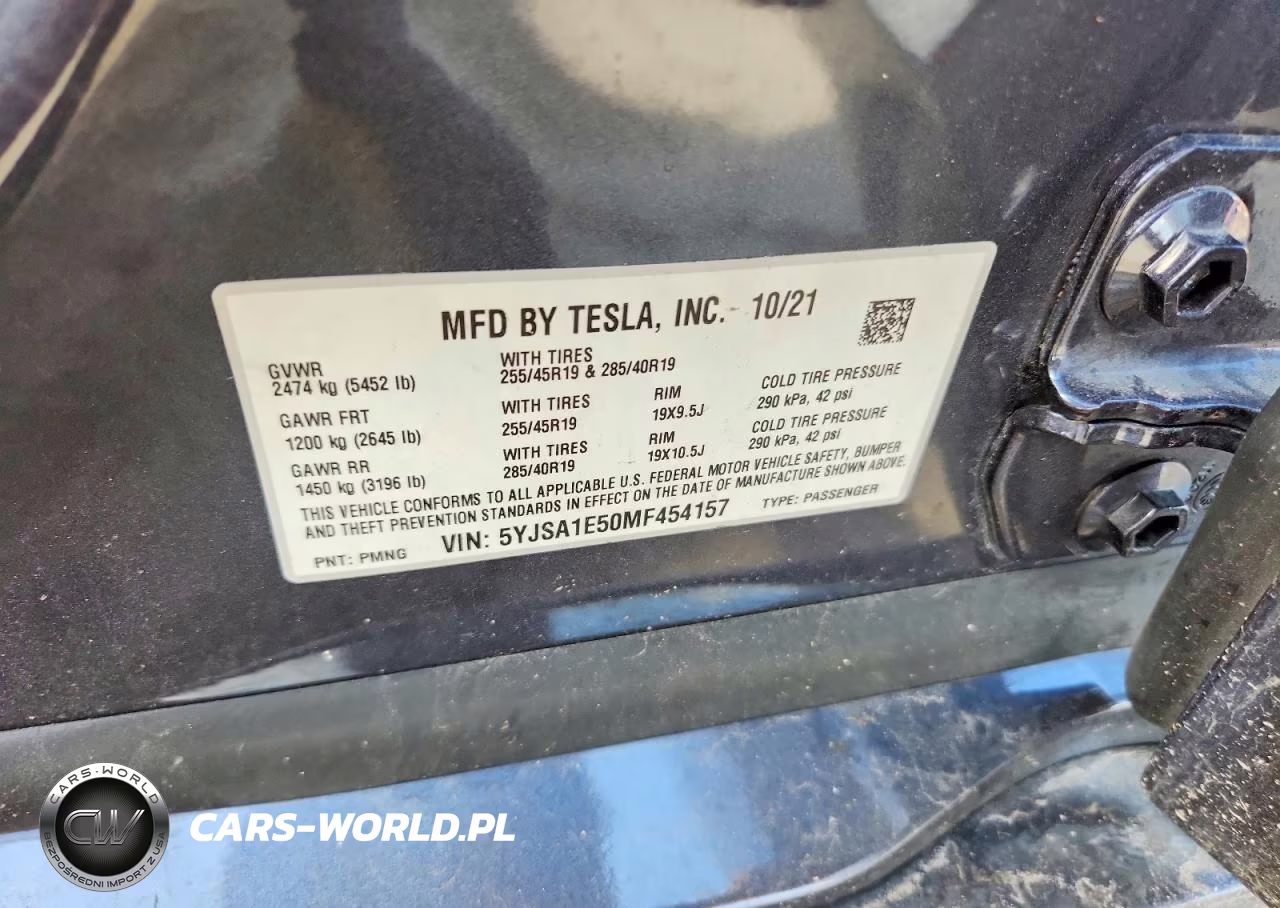 2021 Tesla Model S VIN:5YJSA1E50MF454157 - 12