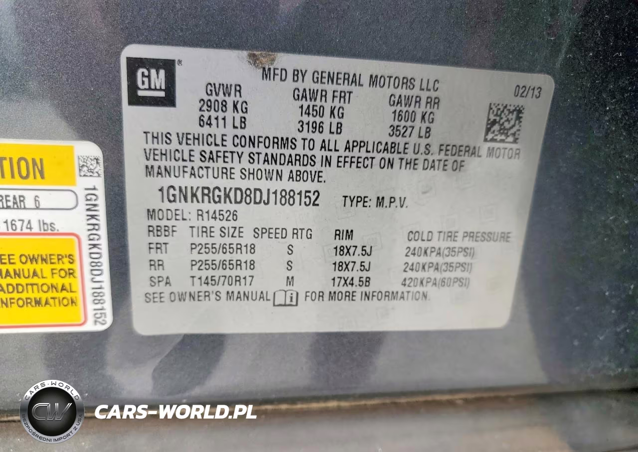 2013 Chevrolet Traverse Lt VIN:1GNKRGKD8DJ188152 - 13
