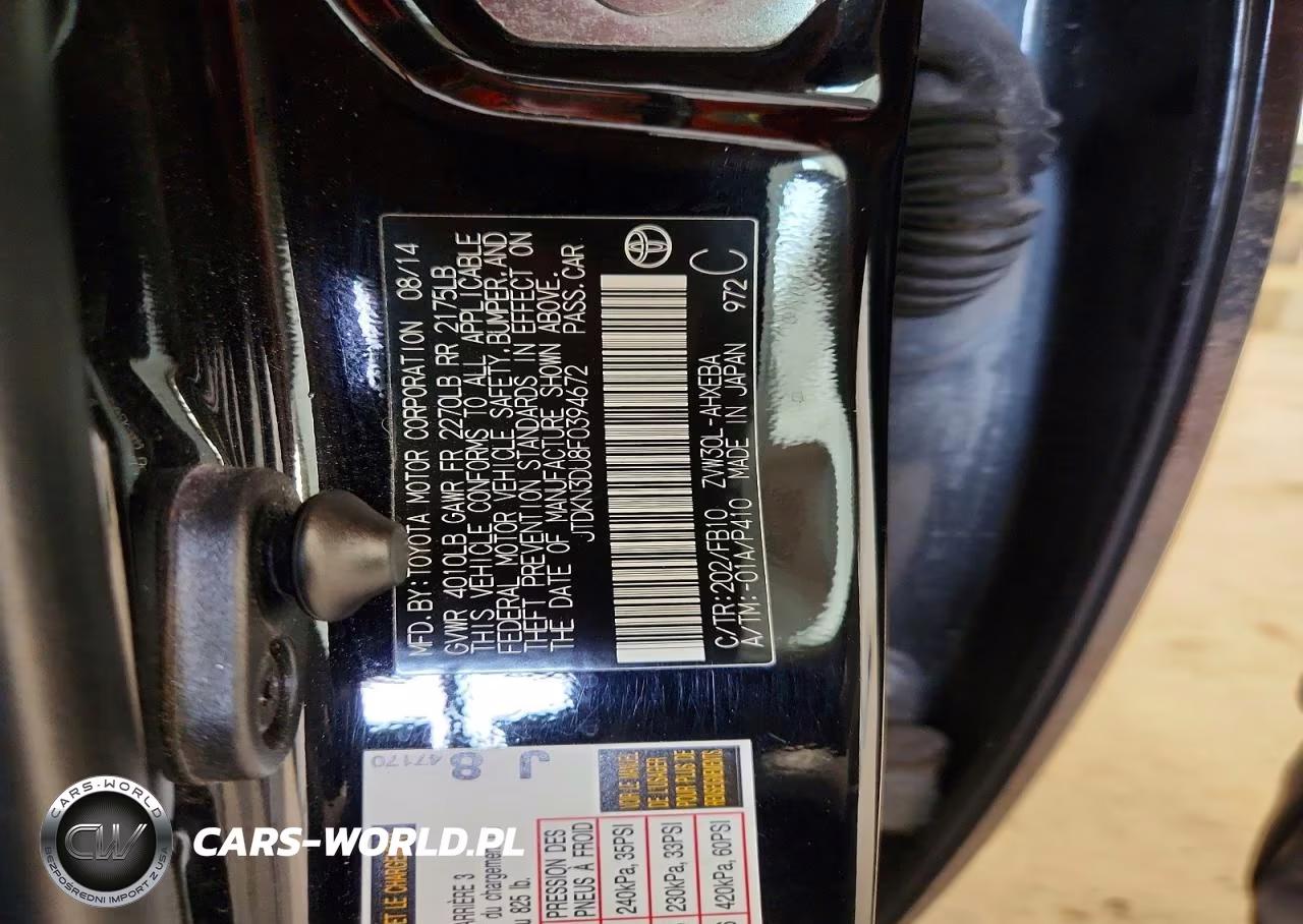 2015 Toyota Prius Two VIN:JTDKN3DU8F0394672 - 12