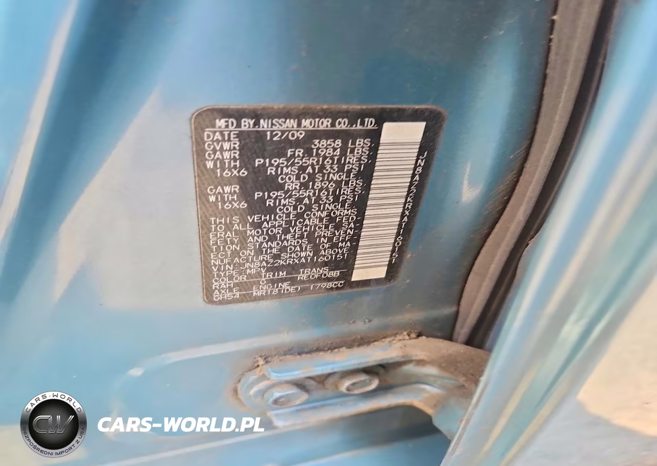 2010 Nissan Cube 1.8 VIN:JN8AZ2KRXAT160151 - 13