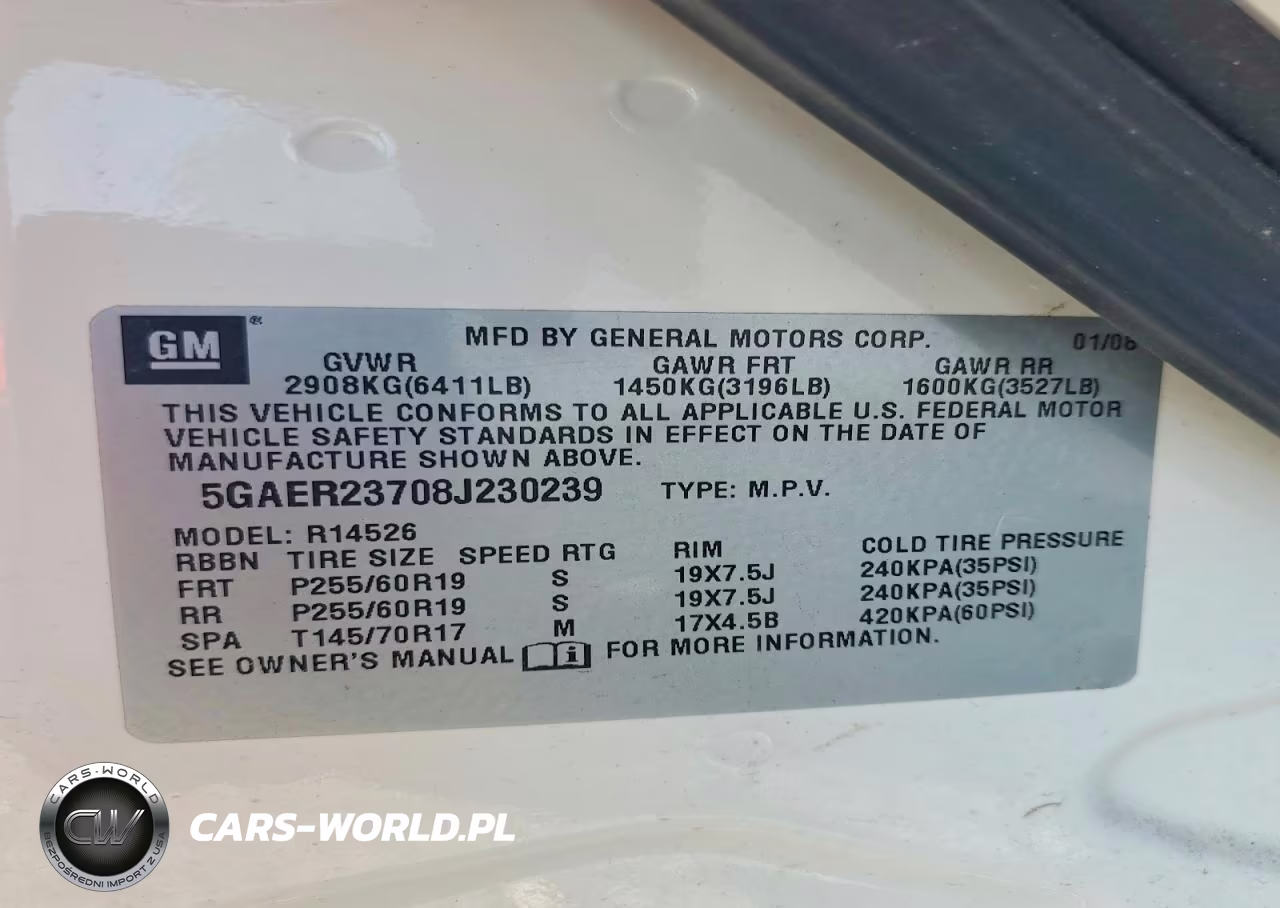 2008 Buick Enclave Cxl VIN:5GAER23708J230239 - 13