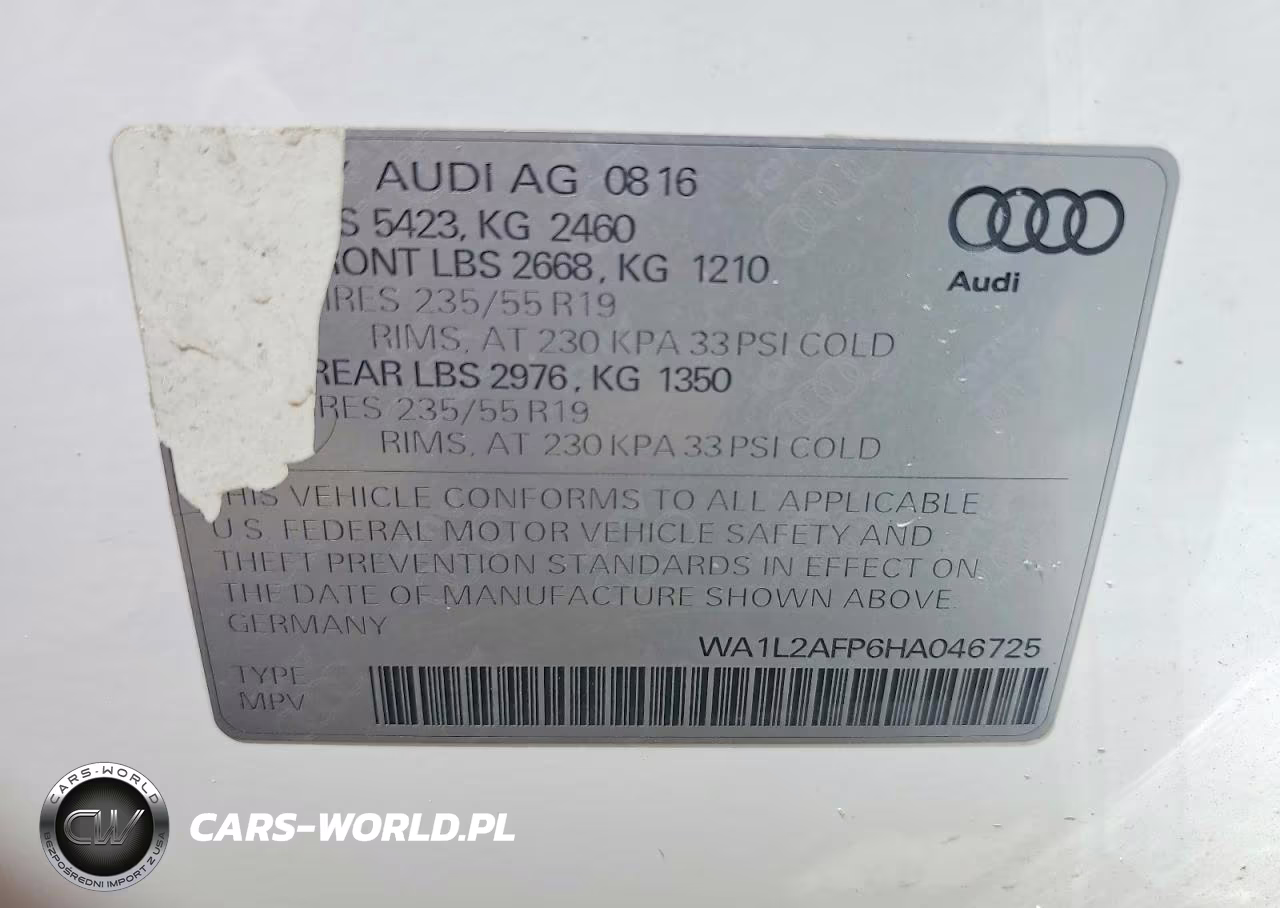 2017 Audi Q5 Premium Plus VIN:WA1L2AFP6HA046725 - 13