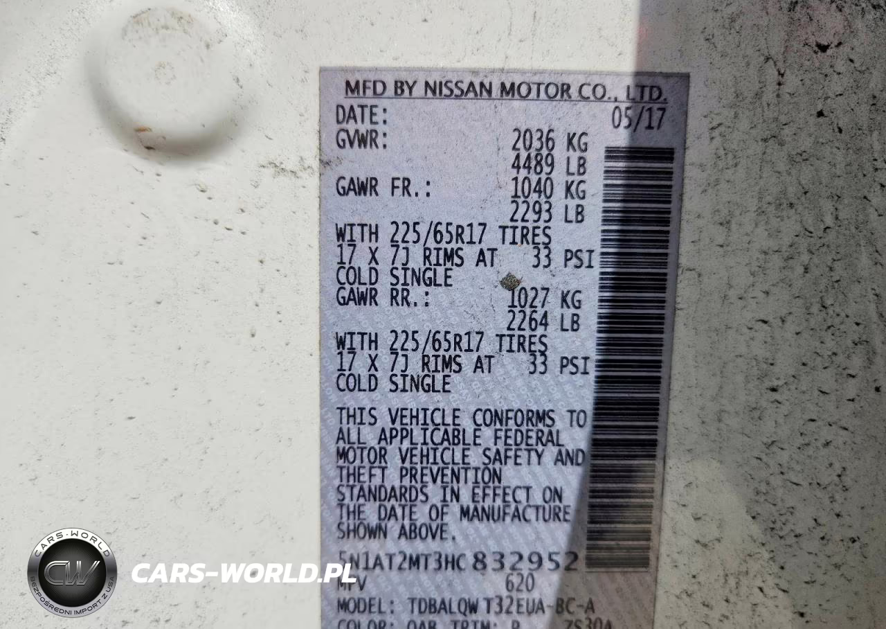 2017 Nissan Rogue Sv VIN:5N1AT2MT3HC832952 - 13