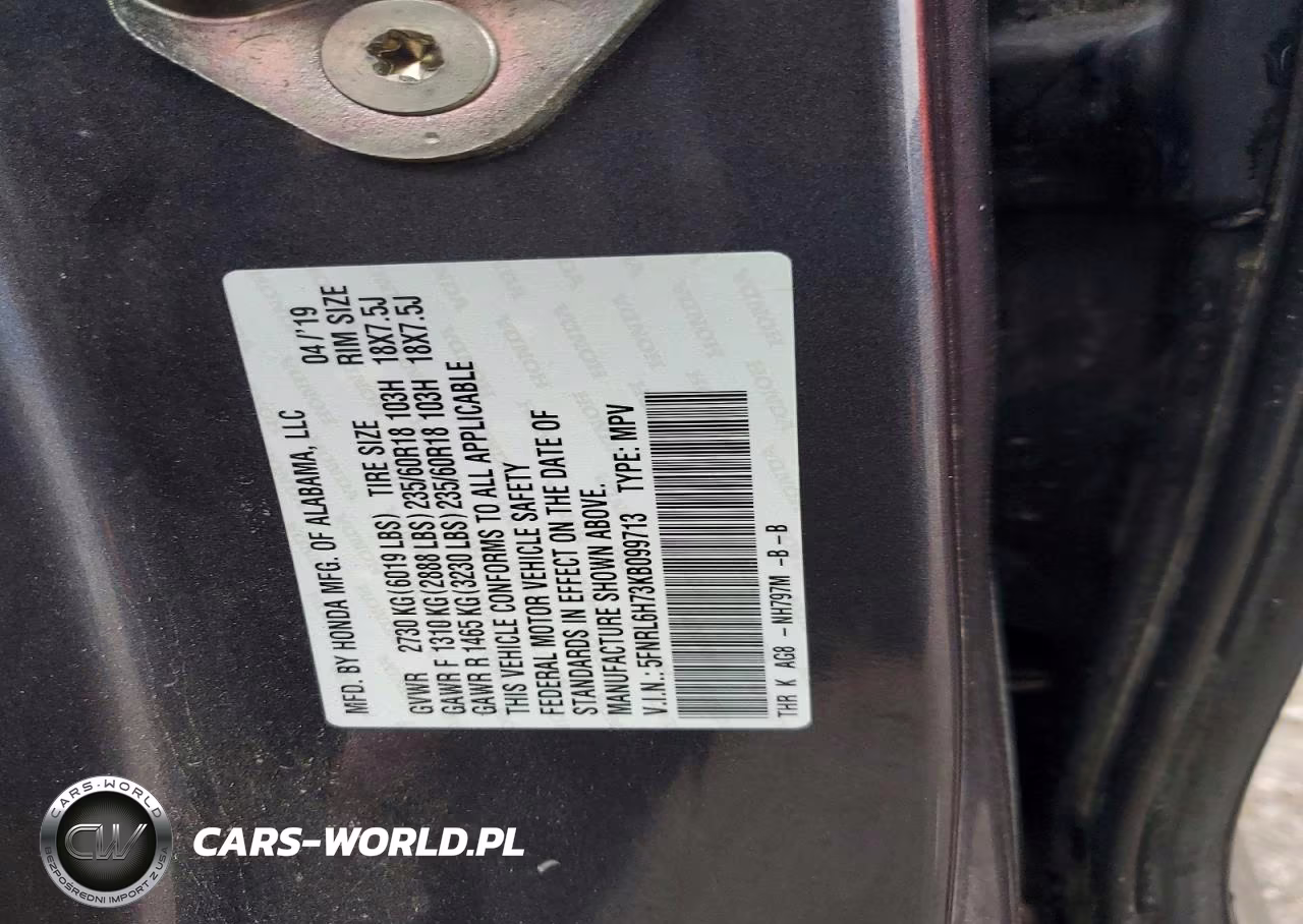 2019 Honda Odyssey Exl VIN:5FNRL6H73KB099713 - 12