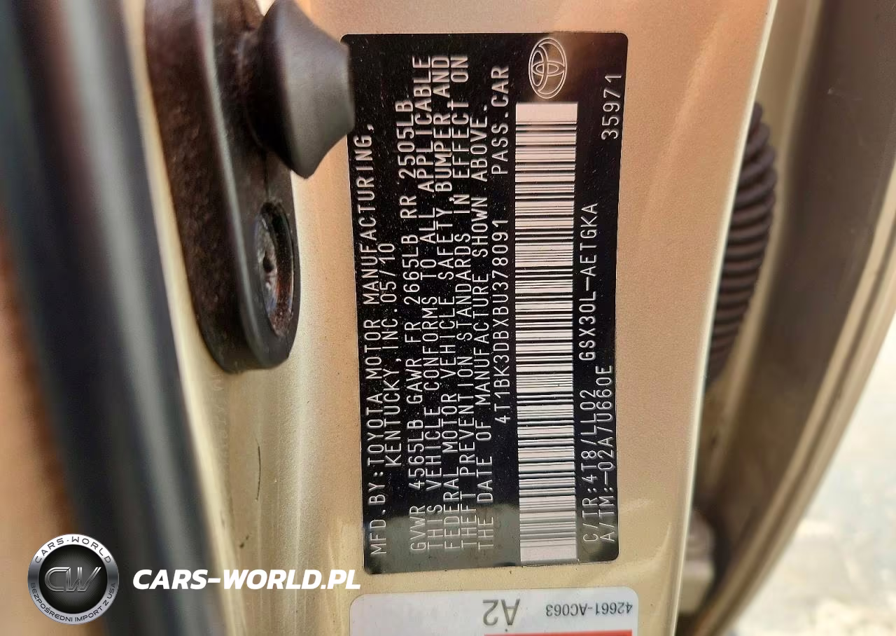 2011 Toyota Avalon VIN:4T1BK3DBXBU378091 - 12