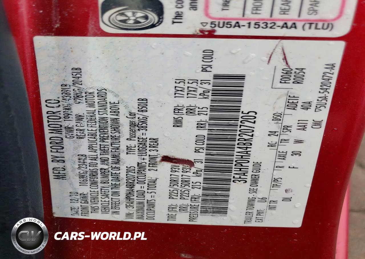 2011 Ford Fusion Se VIN:3FAHP0HA4BR207205 - 12