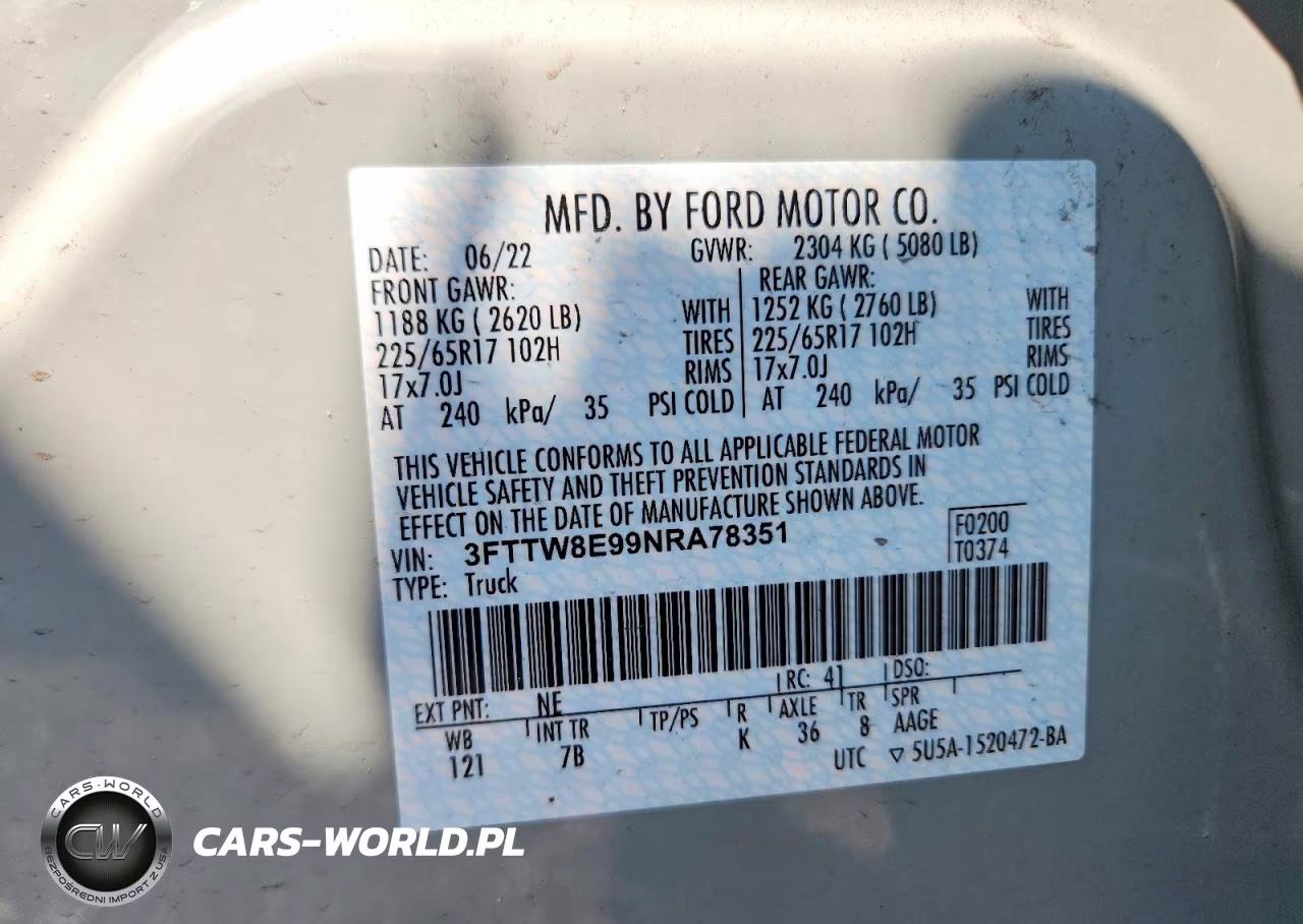 2022 Ford Maverick Xl VIN:3FTTW8E99NRA78351 - 12