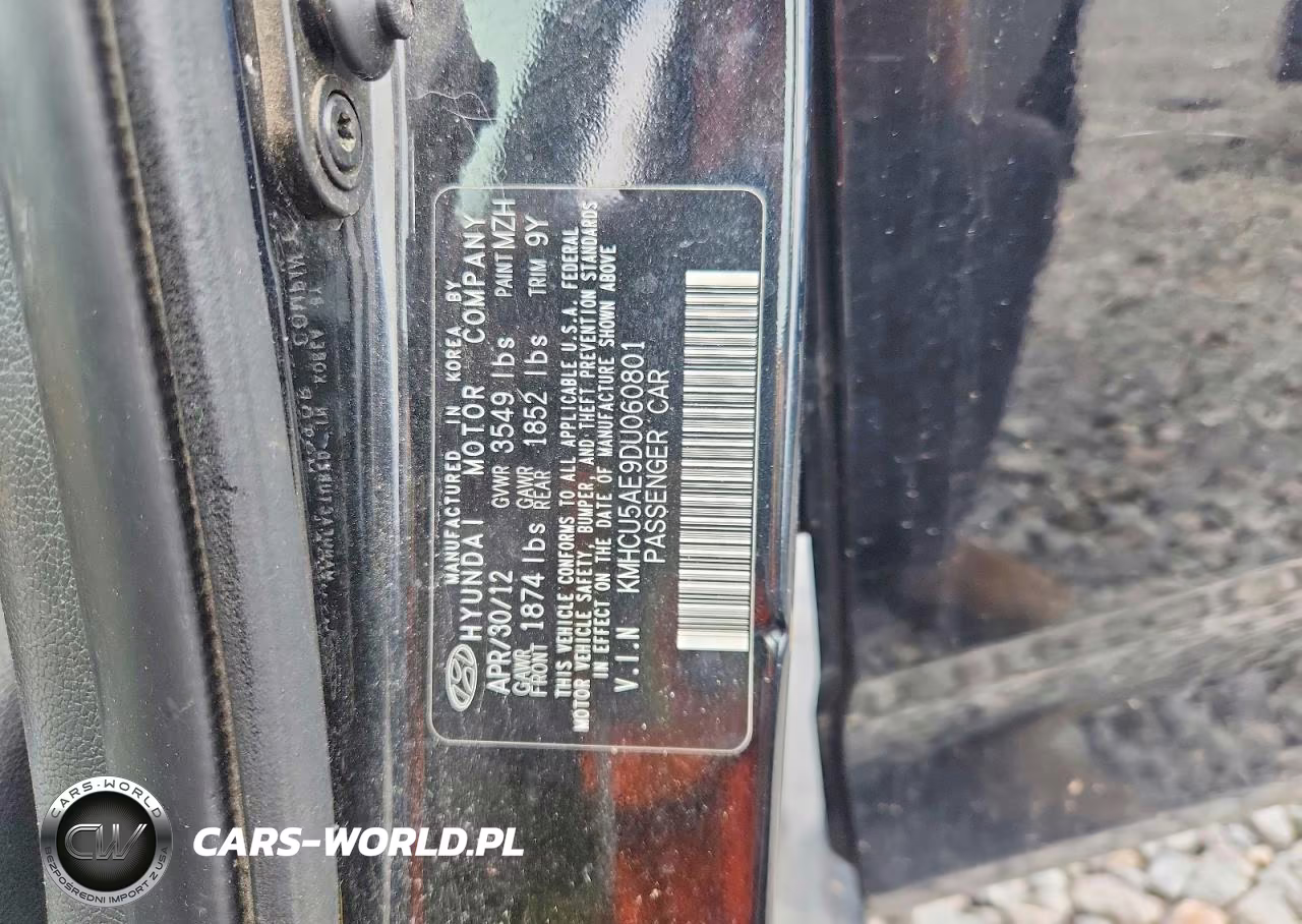2013 Hyundai Accent Se VIN:KMHCU5AE9DU060801 - 12