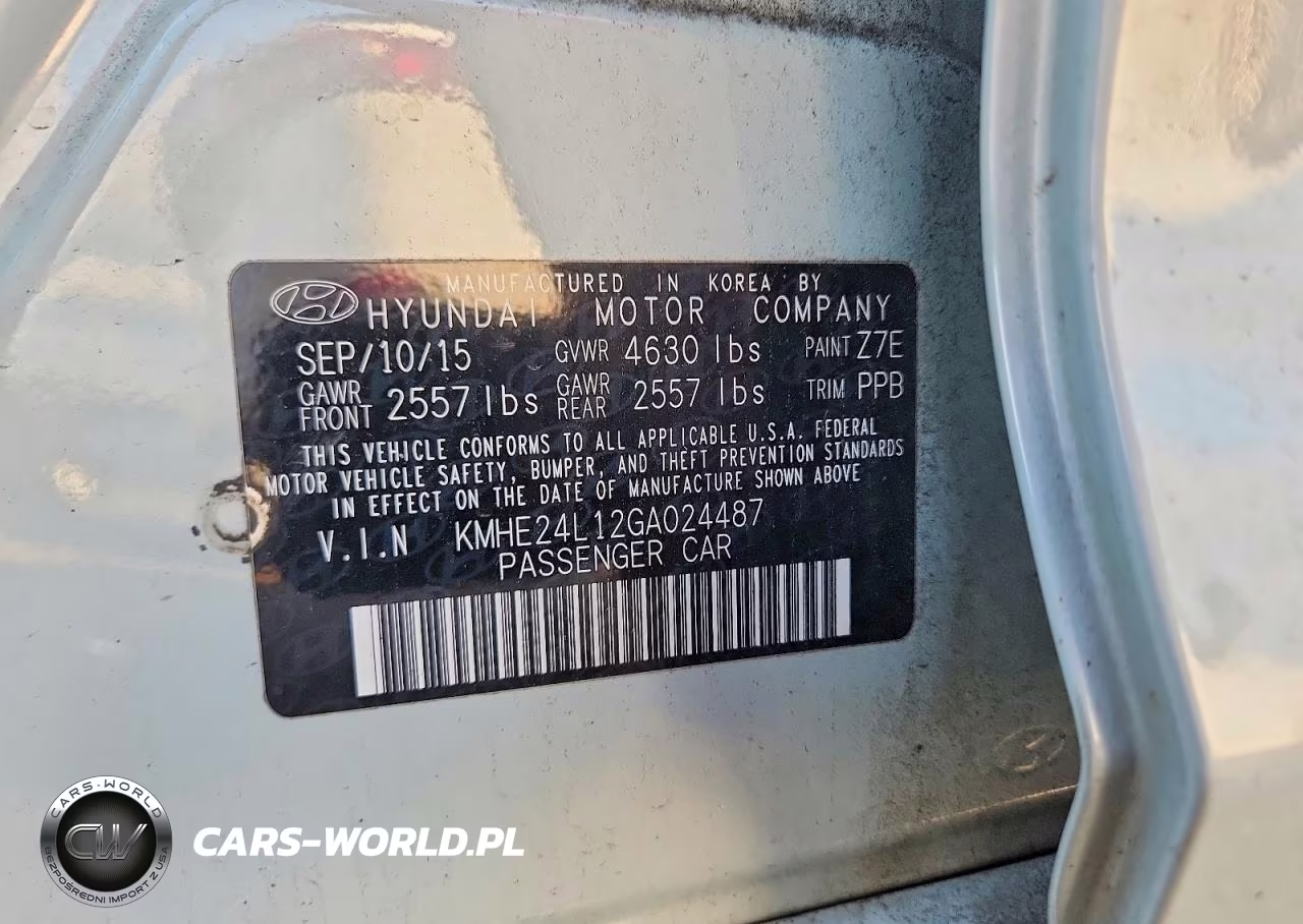 2016 Hyundai Sonata Hybrid Se VIN:KMHE24L12GA024487 - 12