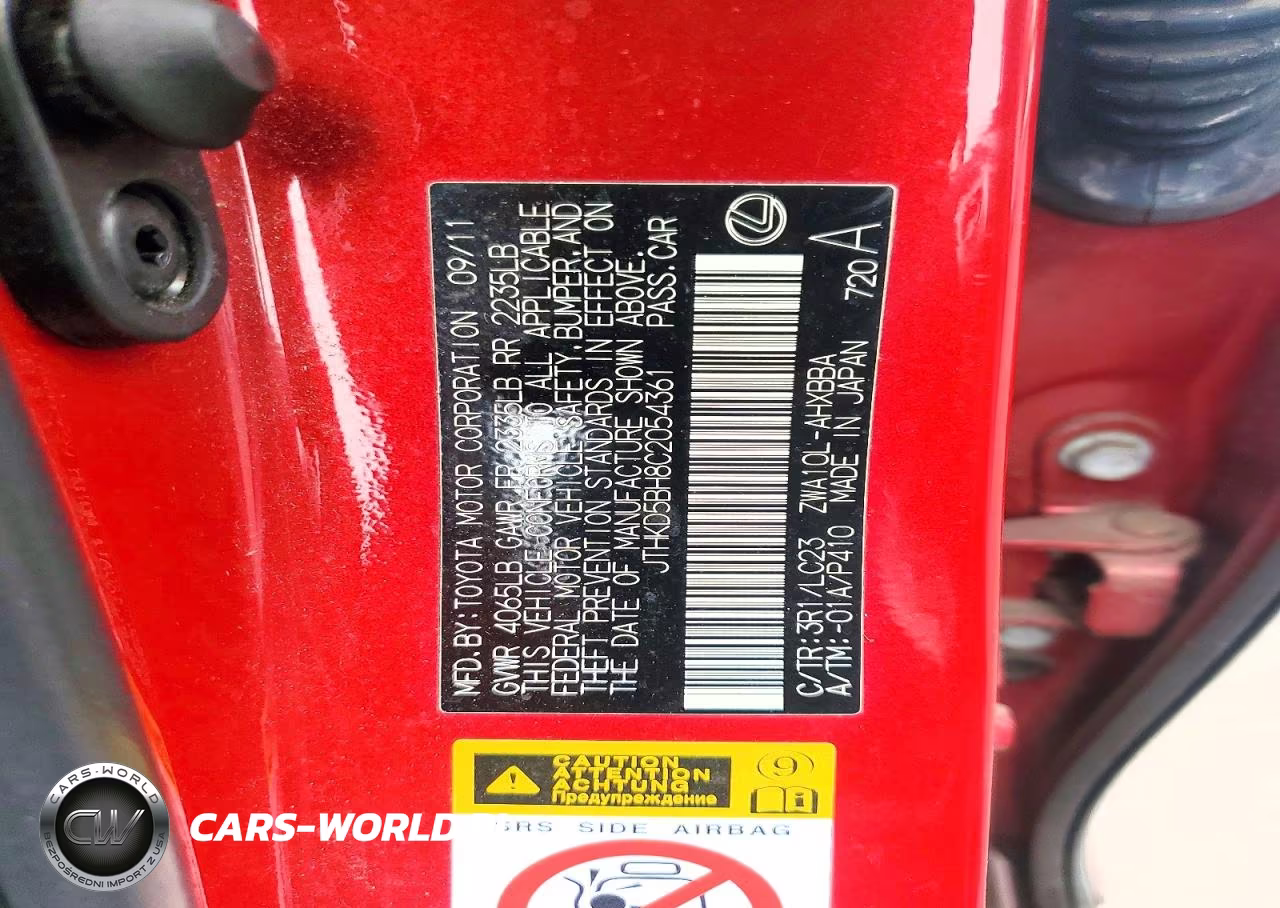 2012 Lexus Ct 200 VIN:JTHKD5BH8C2054361 - 12