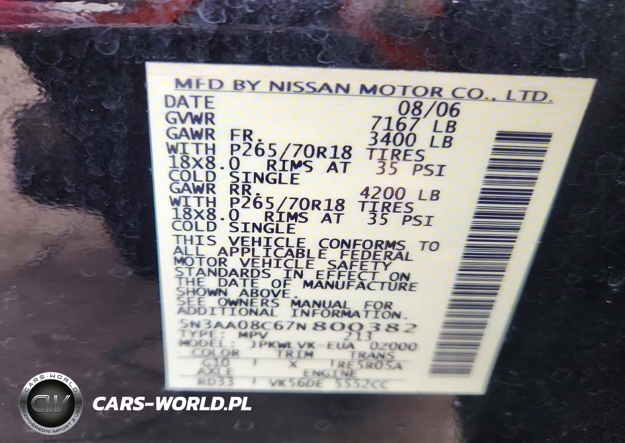 2007 Infiniti Qx56 Base VIN:5N3AA08C67N800382 - 13