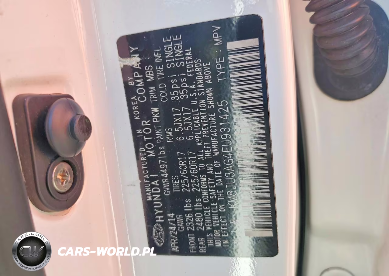 2014 Hyundai Tucson Se VIN:KM8JU3AG4EU931425 - 13