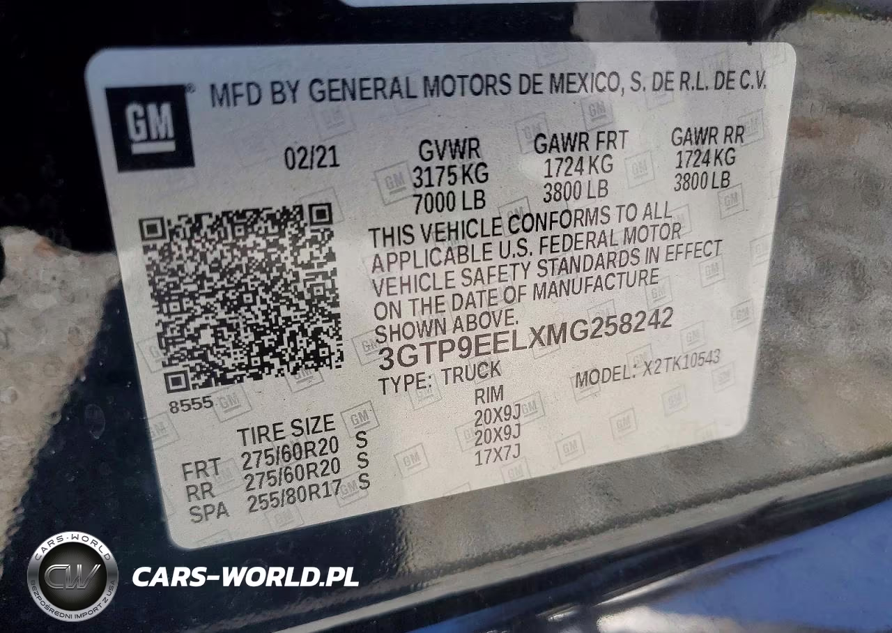 2021 GMC Sierra K1500 At4 VIN:3GTP9EELXMG258242 - 12