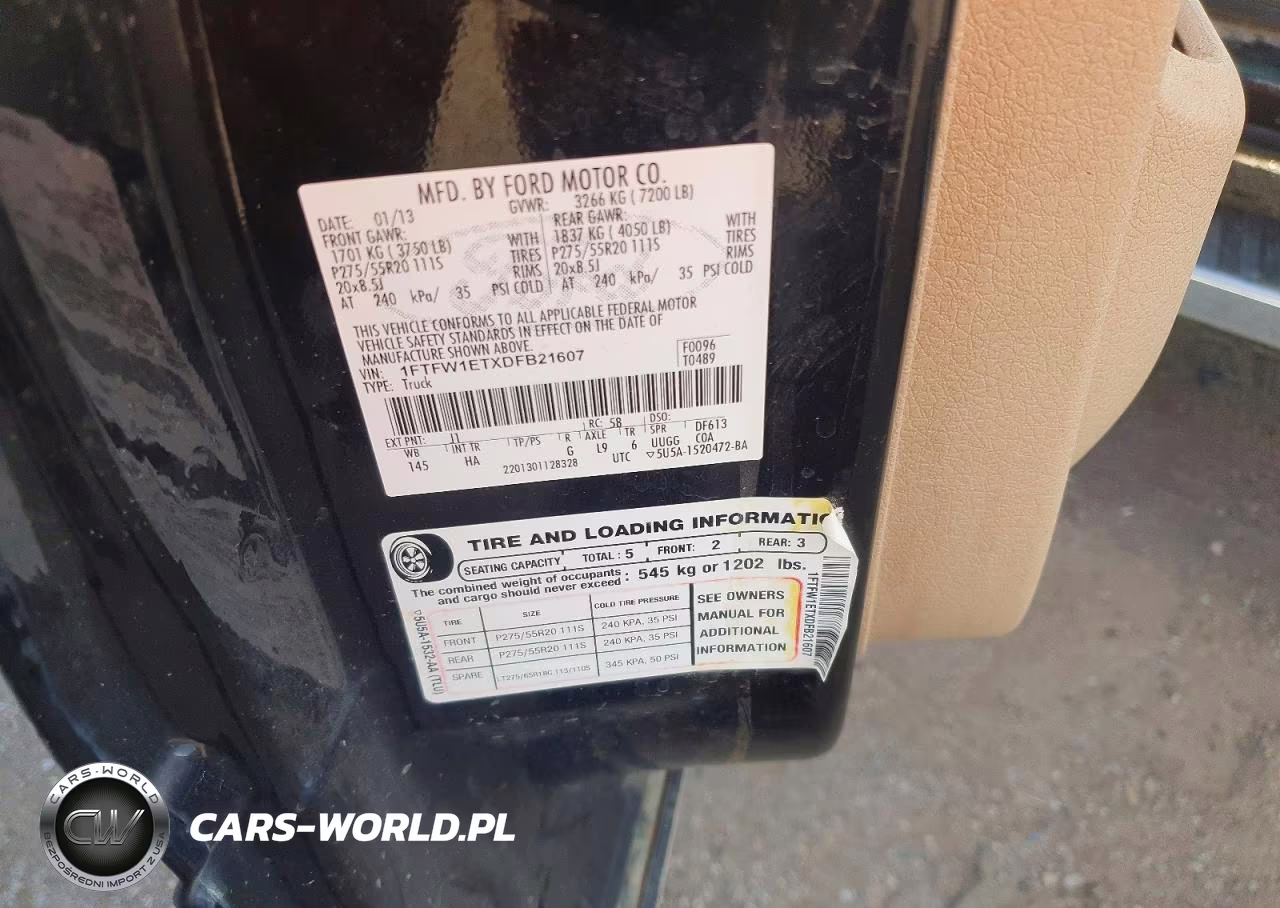 2013 Ford F150 Supercrew VIN:1FTFW1ETXDFB21607 - 12