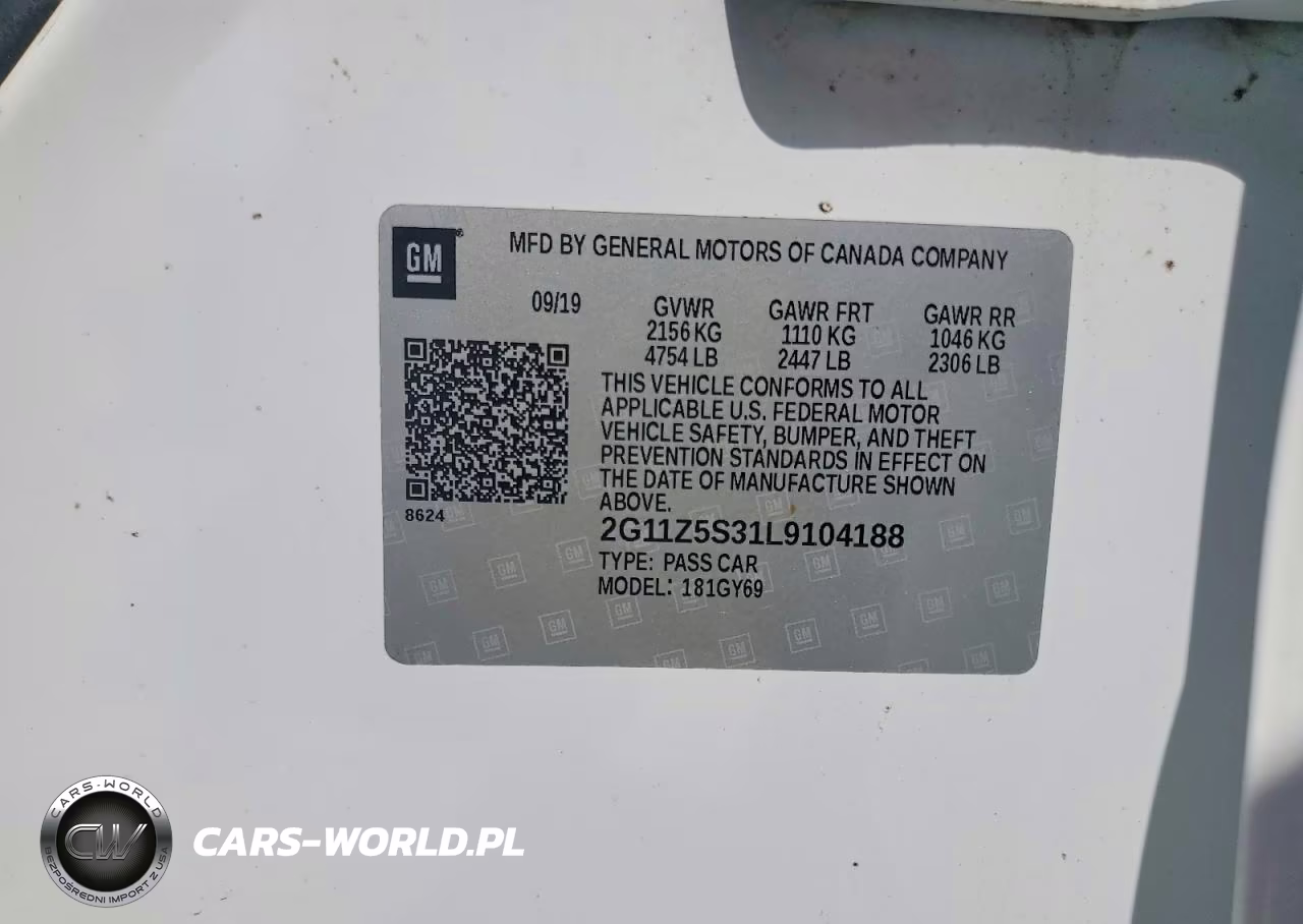 2020 Chevrolet Impala Lt VIN:2G11Z5S31L9104188 - 13
