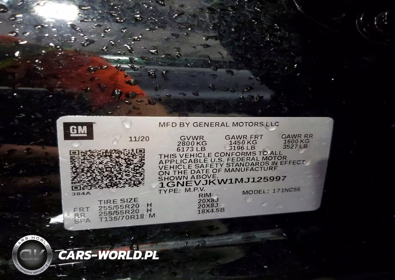 2021 Chevrolet Traverse Rs VIN:1GNEVJKW1MJ125997 - 13