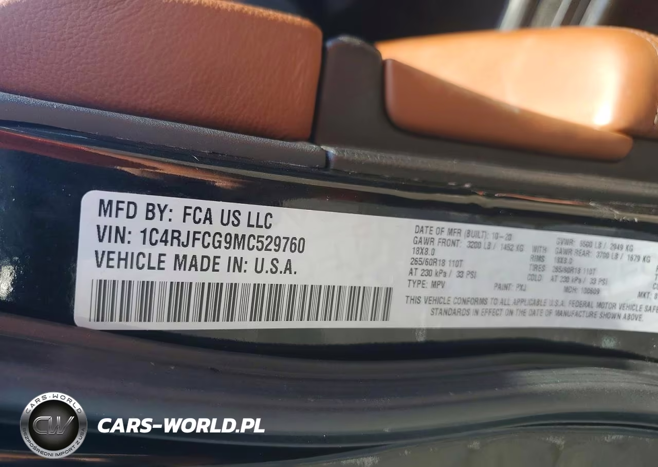 2021 Jeep Grand Cherokee Overland VIN:1C4RJFCG9MC529760 - 13