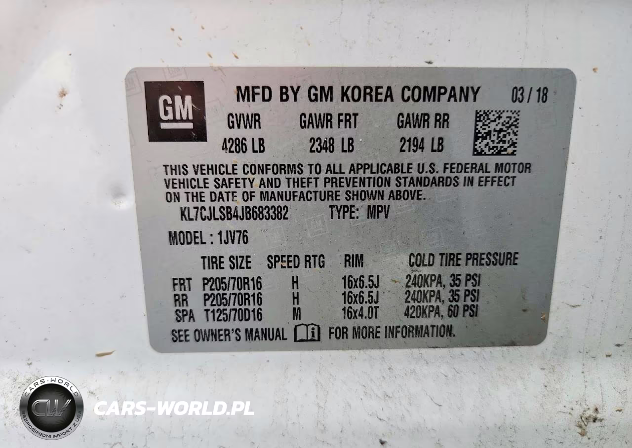 2018 Chevrolet Trax 1Lt VIN:KL7CJLSB4JB683382 - 12
