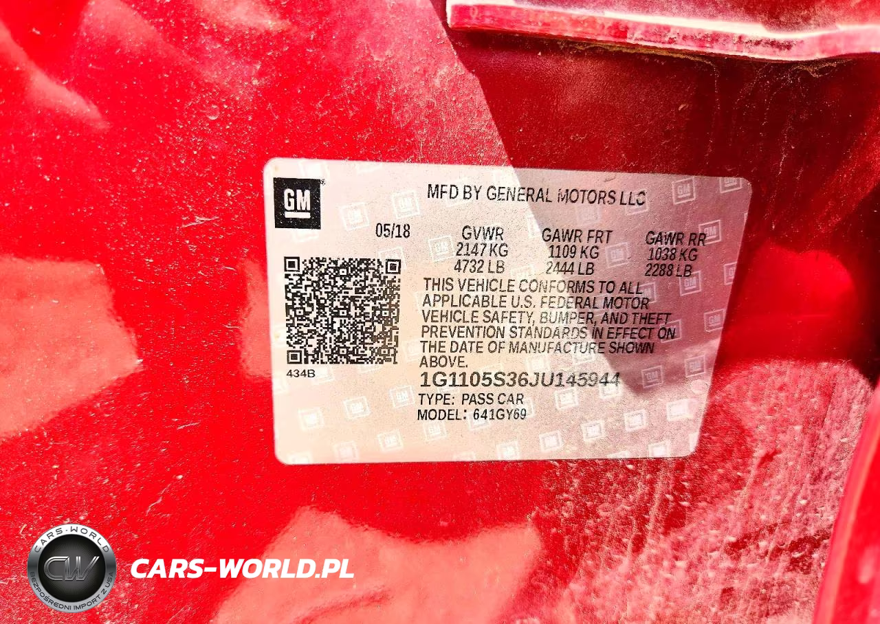 2018 Chevrolet Impala Lt VIN:1G1105S36JU145944 - 12