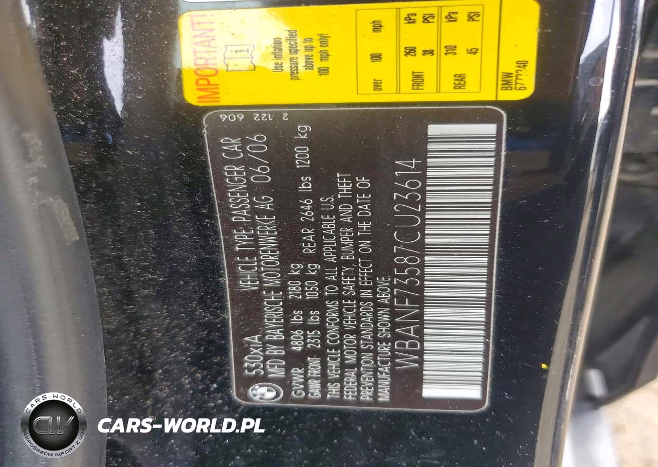 2007 BMW 530 Xi VIN:WBANF73587CU23614 - 12