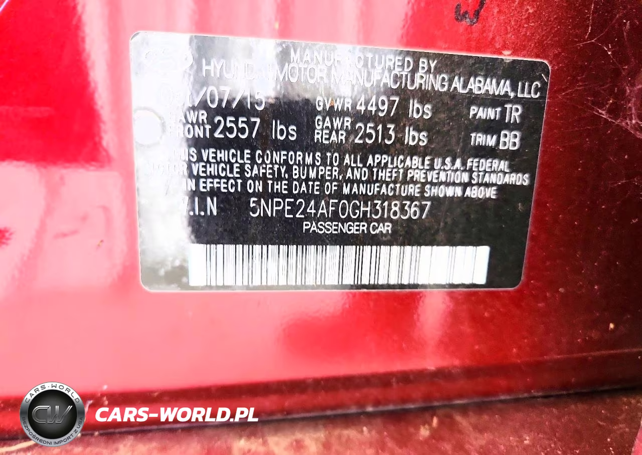 2016 Hyundai Sonata Se VIN:5NPE24AF0GH318367 - 12