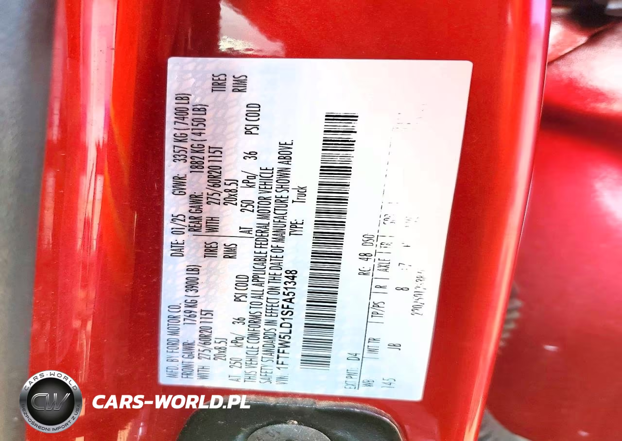 2025 Ford F150 Lariat VIN:1FTFW5LD1SFA51348 - 13