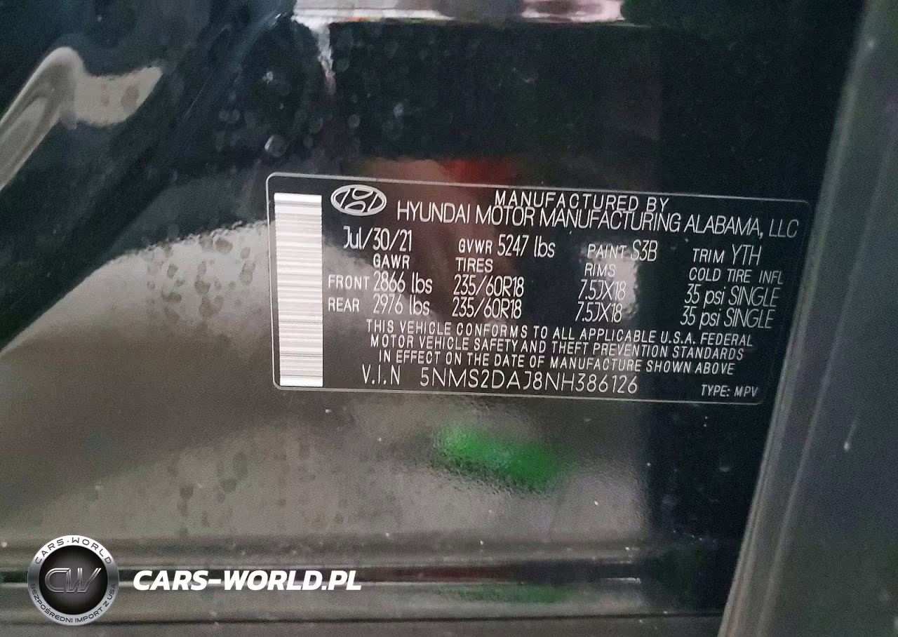 2022 Hyundai Santa Fe Sel VIN:5NMS2DAJ8NH386126 - 12