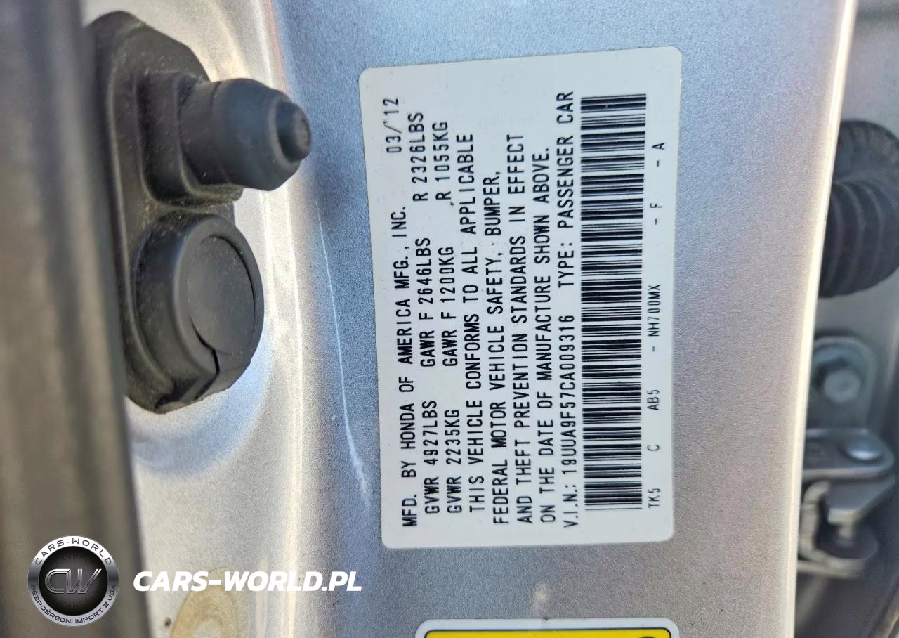 2012 Acura Tl VIN:19UUA9F57CA009316 - 12