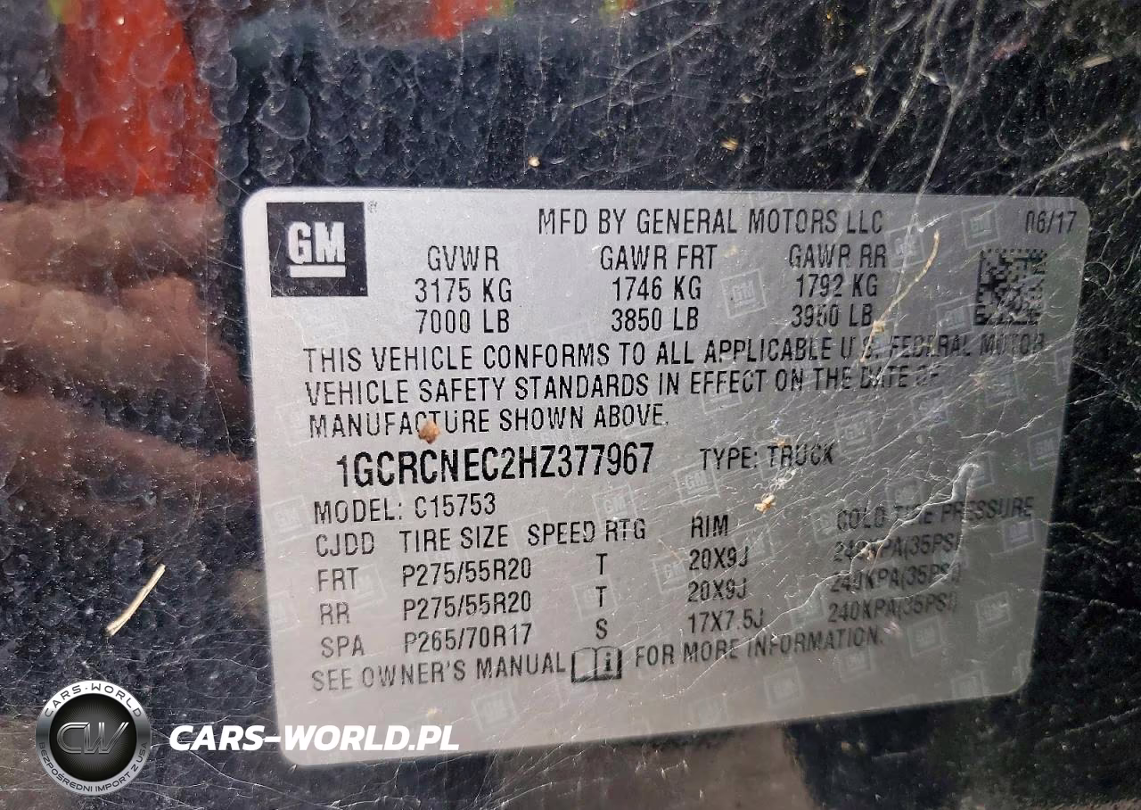 2017 Chevrolet Silverado C1500 VIN:1GCRCNEC2HZ377967 - 12