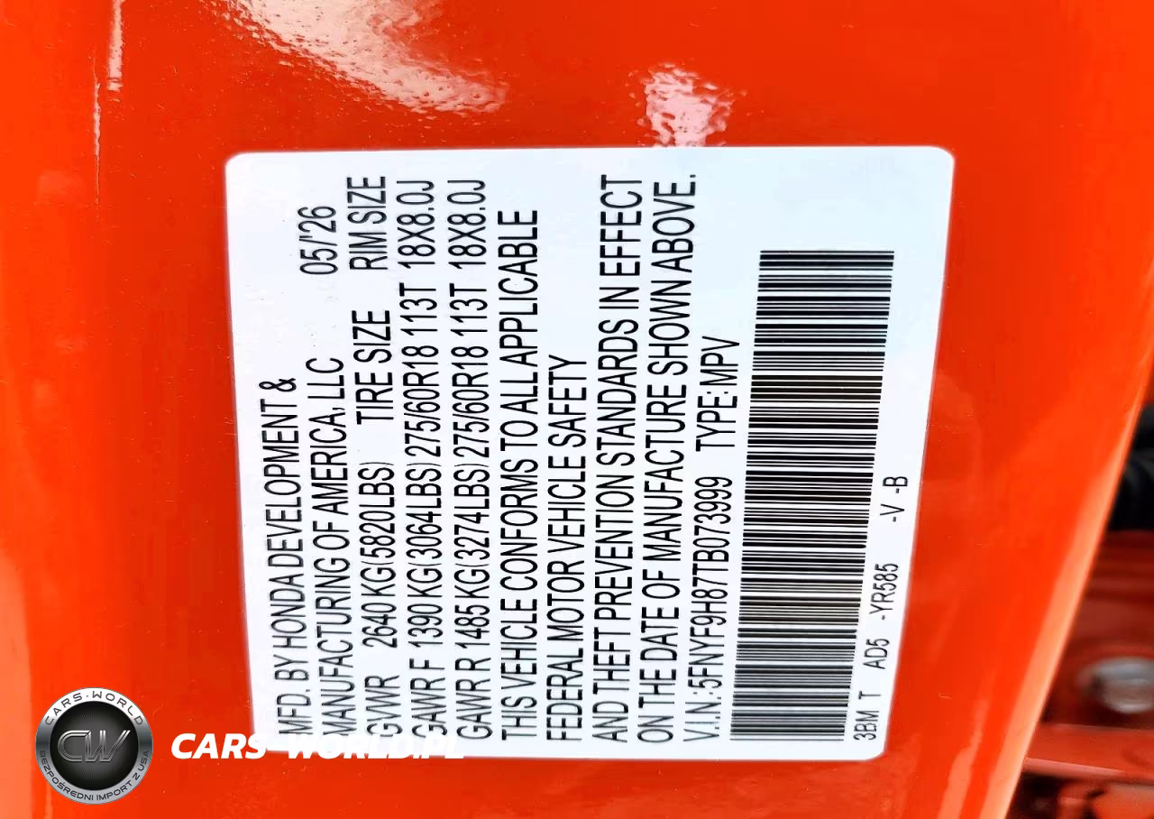 2026 Honda Passport Trailsport Elite VIN:5FNYF9H87TB073999 - 14