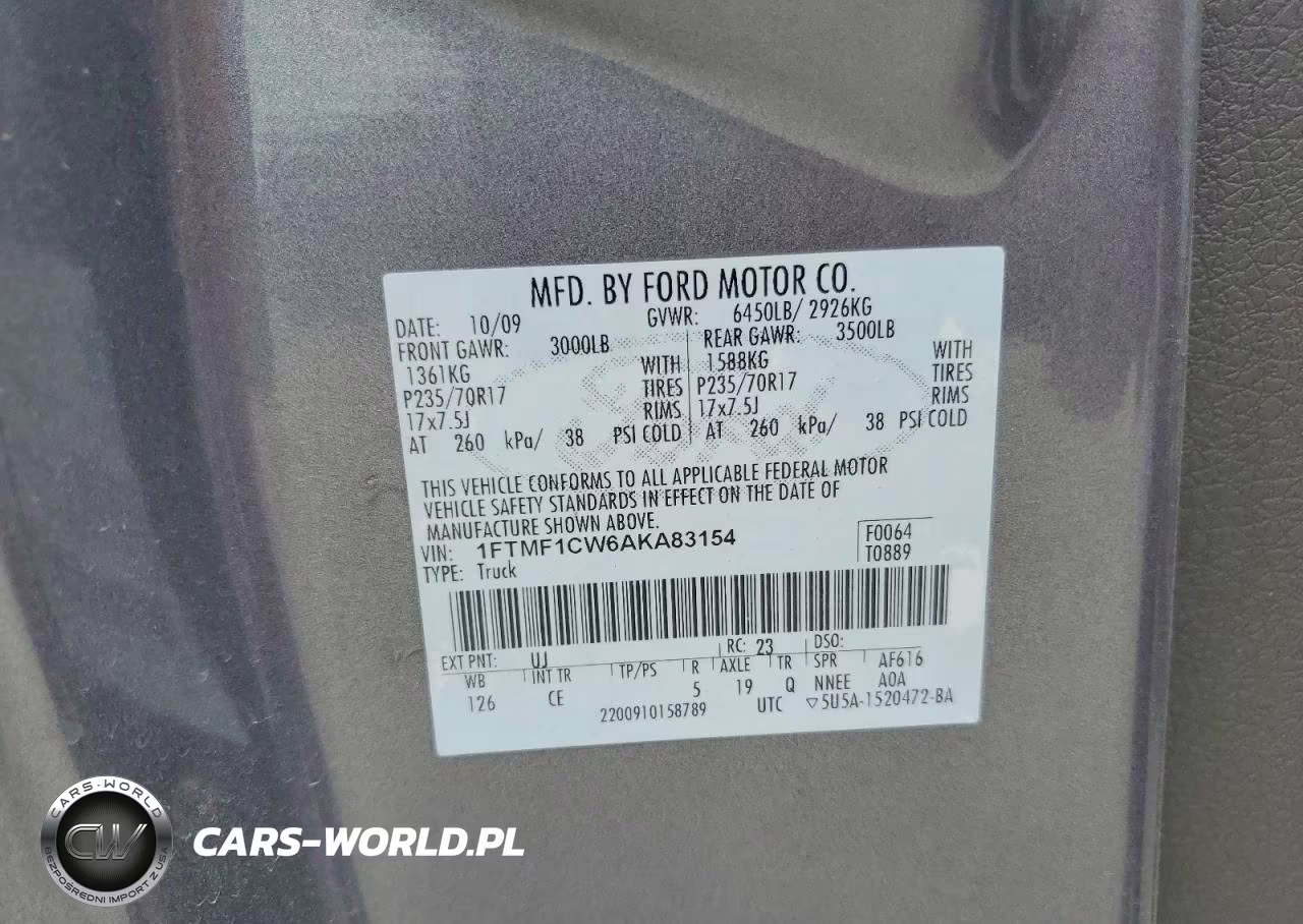 2010 Ford F150 VIN:1FTMF1CW6AKA83154 - 12