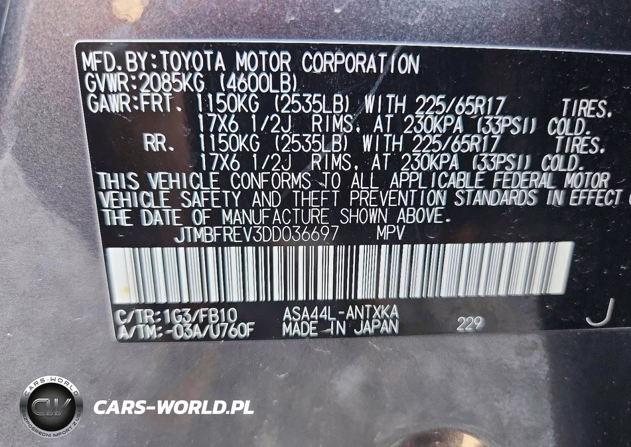 2013 Toyota Rav4 Le VIN:JTMBFREV3DD036697 - 12