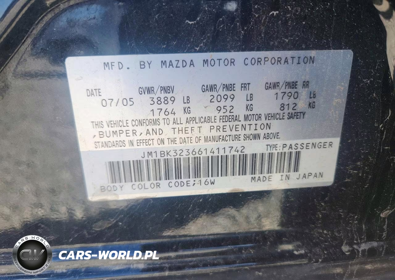 2006 Mazda 3 S VIN:JM1BK323661411742 - 12