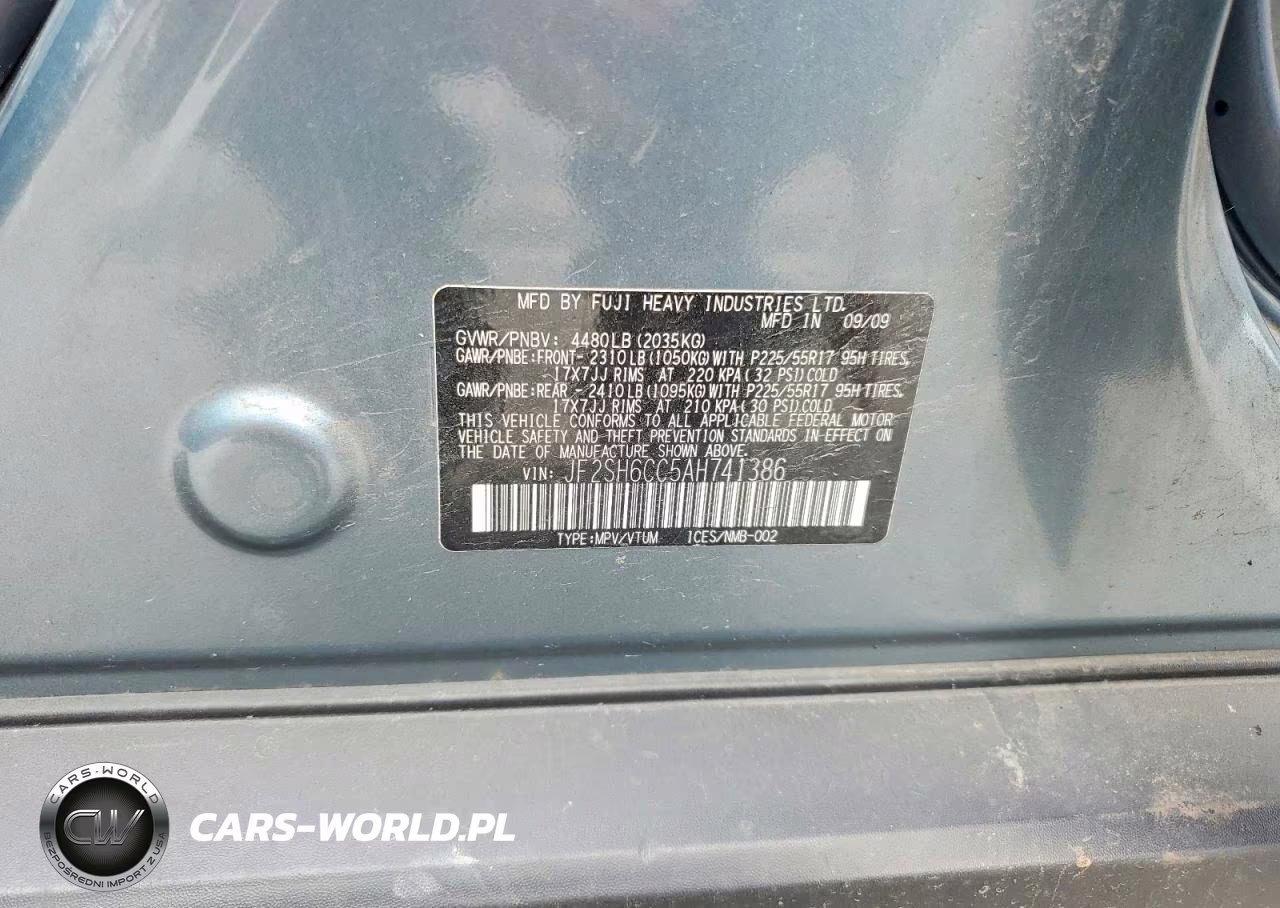 2010 Subaru Forester 2.5X Premium VIN:JF2SH6CC5AH741386 - 14