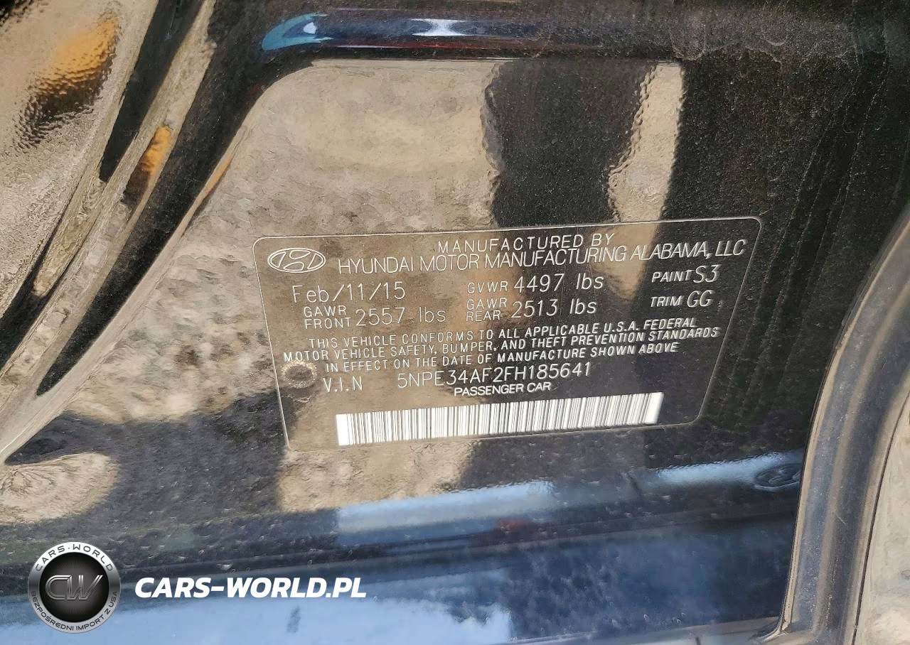 2015 Hyundai Sonata Limited VIN:5NPE34AF2FH185641 - 12