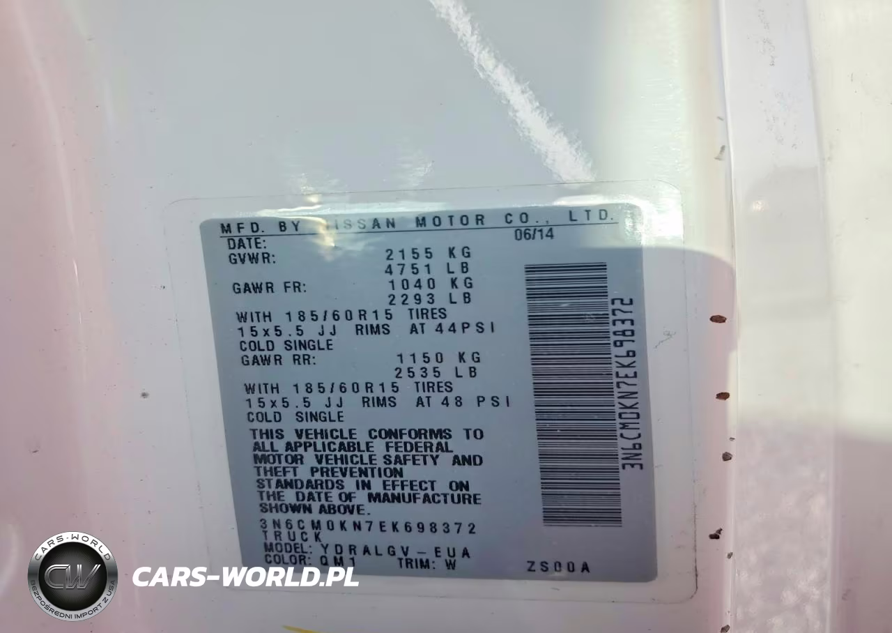 2014 Nissan Nv200 Sv VIN:3N6CM0KN7EK698372 - 13