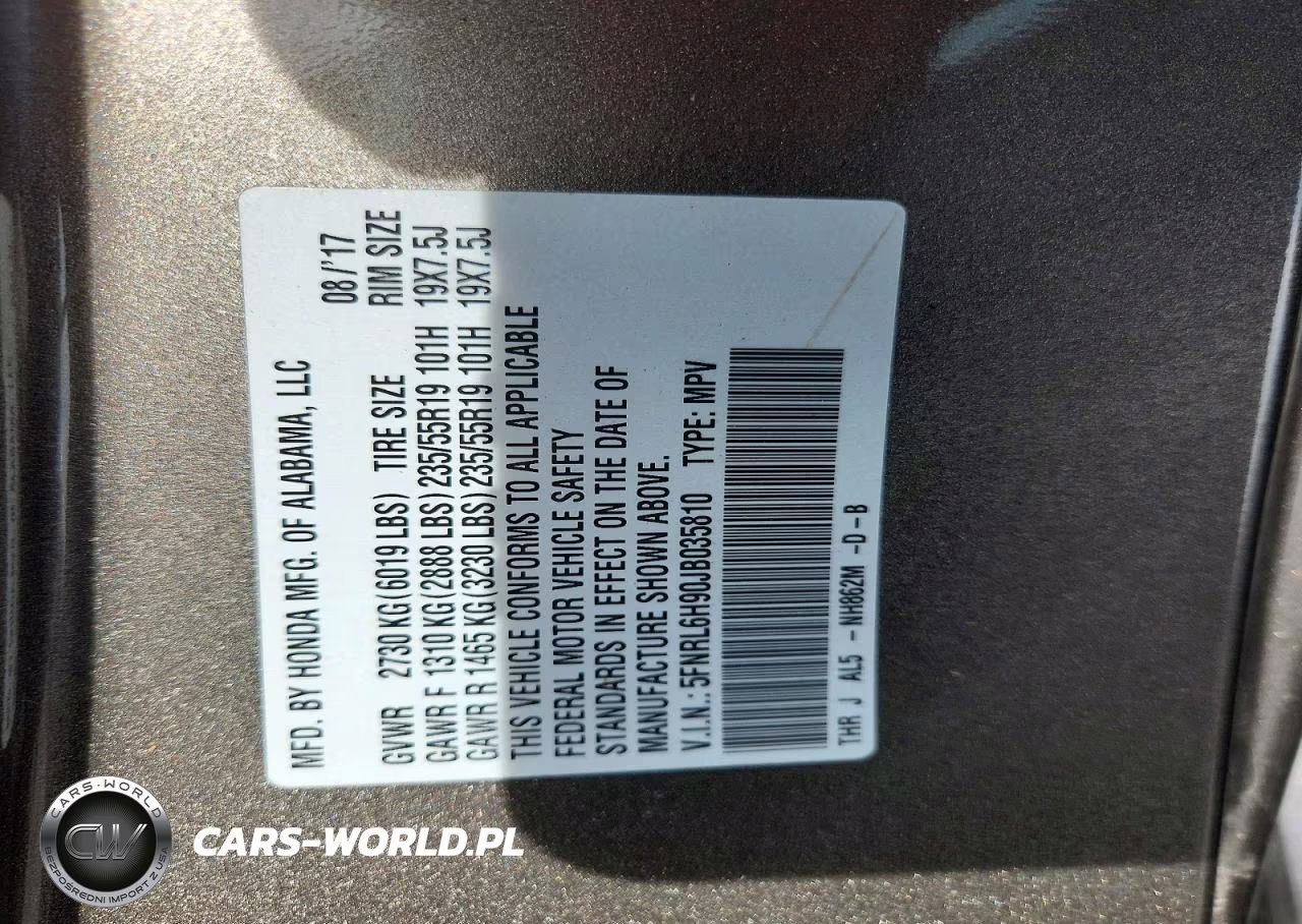2018 Honda Odyssey Elite VIN:5FNRL6H90JB035810 - 13