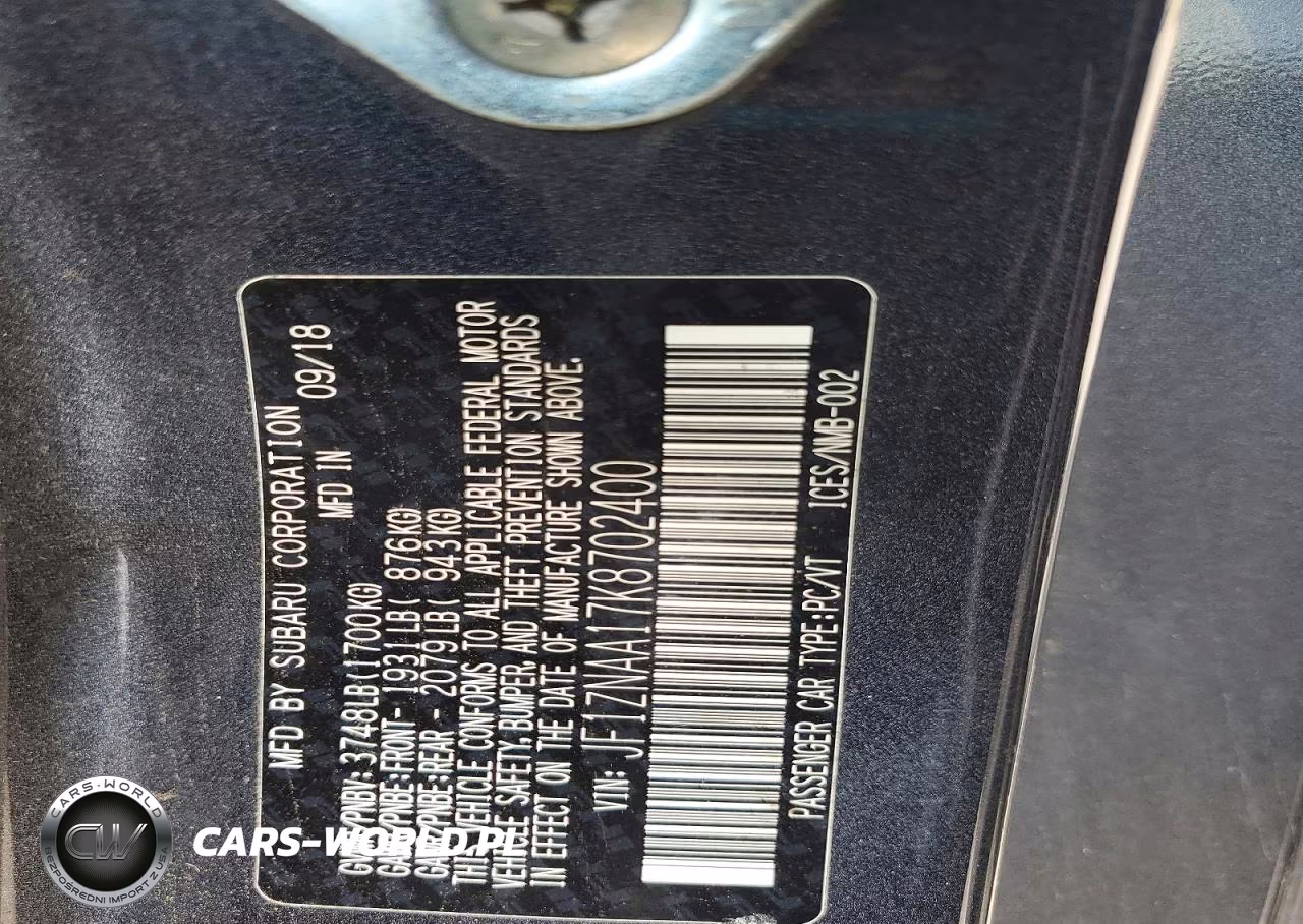 2019 Toyota 86 Base VIN:JF1ZNAA17K8702400 - 12