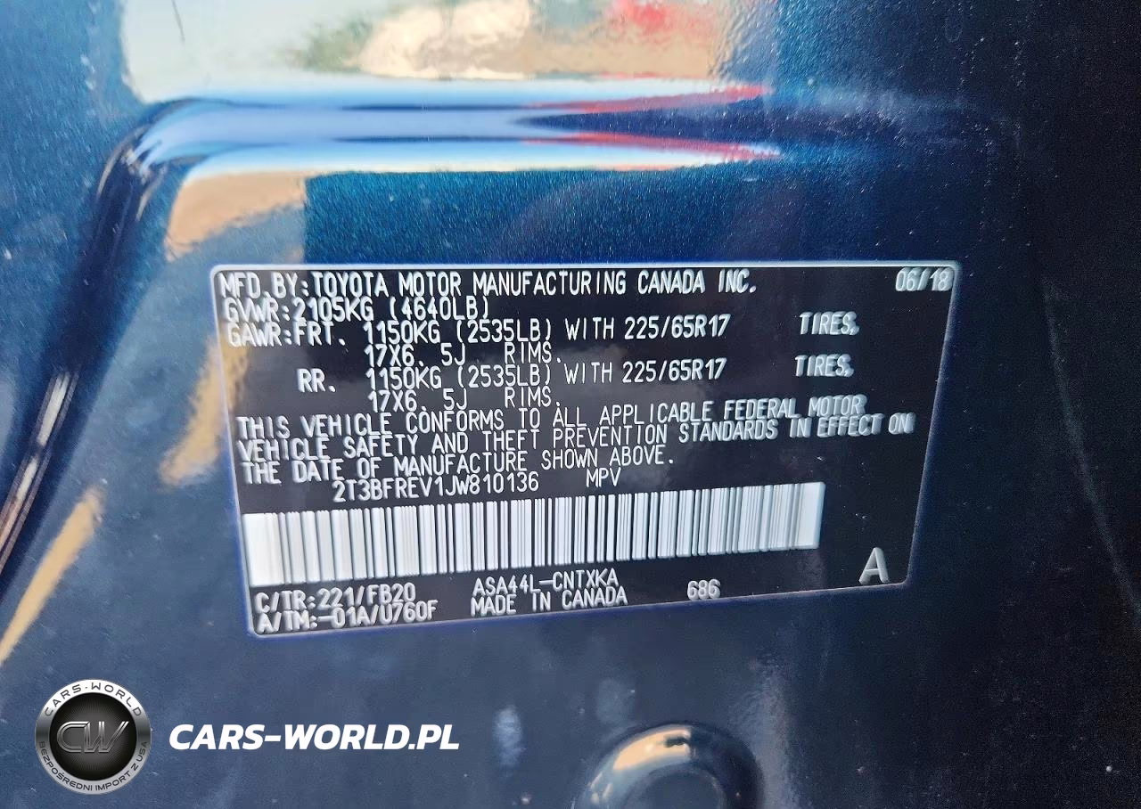 2018 Toyota Rav4 Le VIN:2T3BFREV1JW810136 - 13