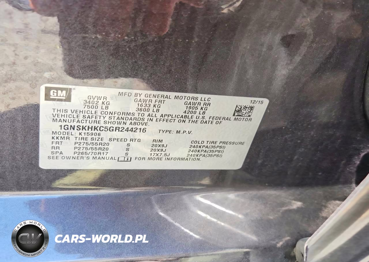 2016 Chevrolet Suburban K1500 Lt VIN:1GNSKHKC5GR244216 - 13