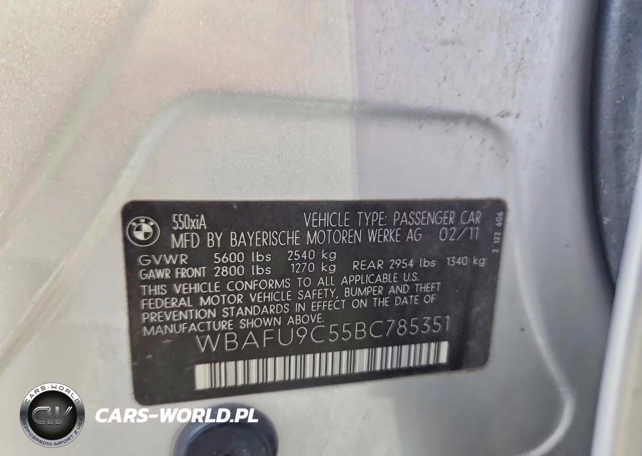 2011 BMW 550 Xi VIN:WBAFU9C55BC785351 - 12