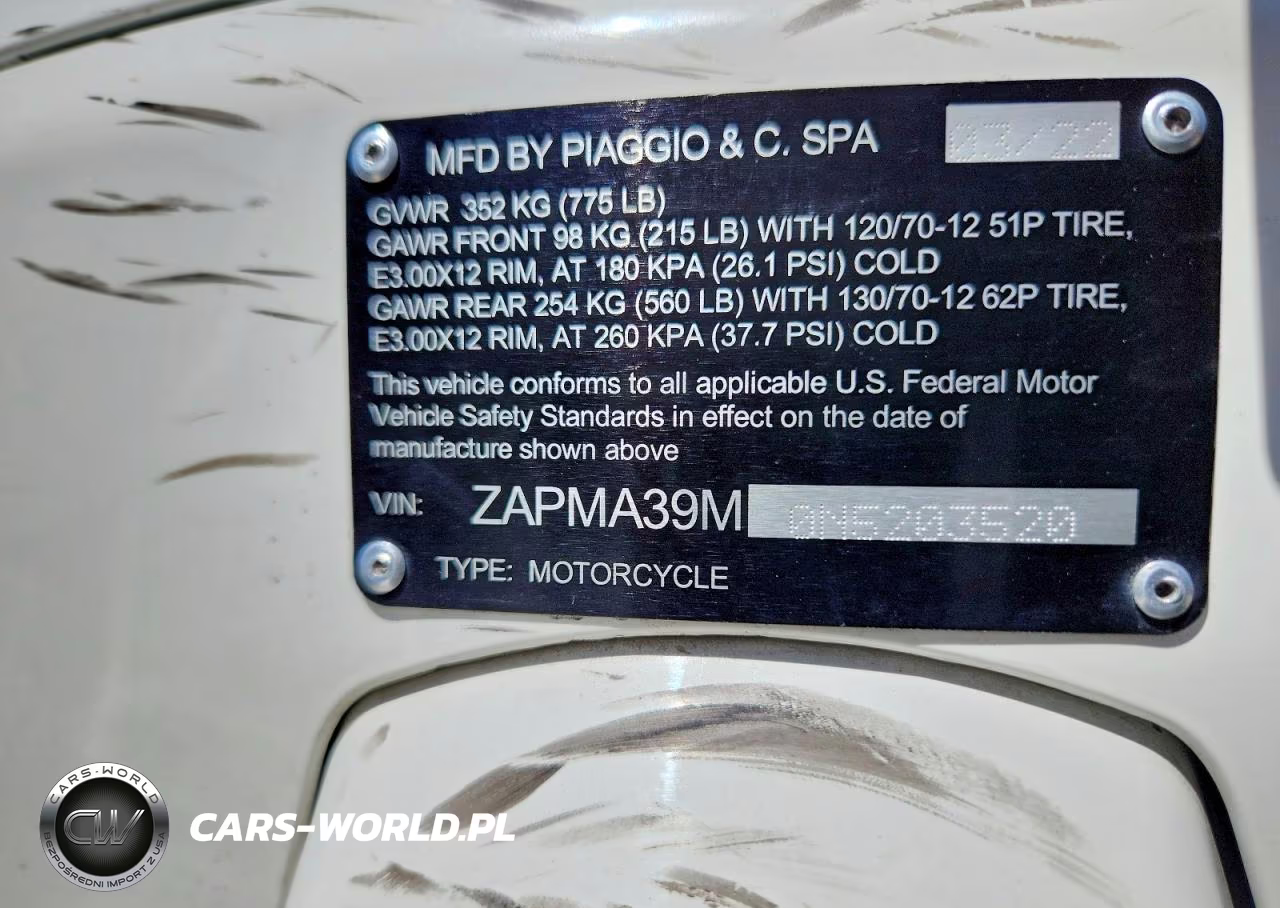 2022 Vespa-Piag Gts 300 VIN:ZAPMA39M0N5203520 - 9