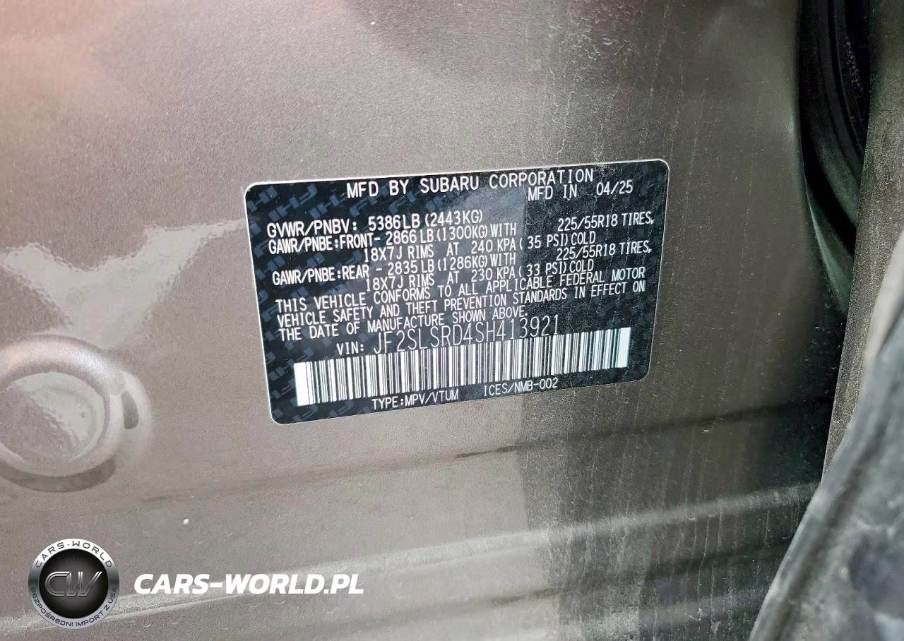 2025 Subaru Forester Limited VIN:JF2SLSRD4SH413921 - 13