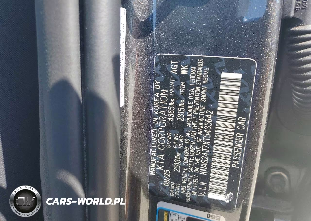 2026 Kia K5 Lxs VIN:KNAG24J7XT5435642 - 12